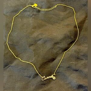 Luv Aj Gold Plated ‘Cancer’ Zodiac Necklace 22”